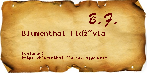 Blumenthal Flávia névjegykártya